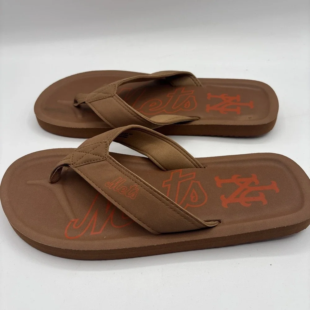 FOCO MLB New York Mets Slide on Sandals Flip Flops Men's Size M